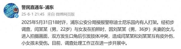 新澳2025天天正版资料和上海迪士尼游客打架与上海迪士尼游客打架 相关部门回应